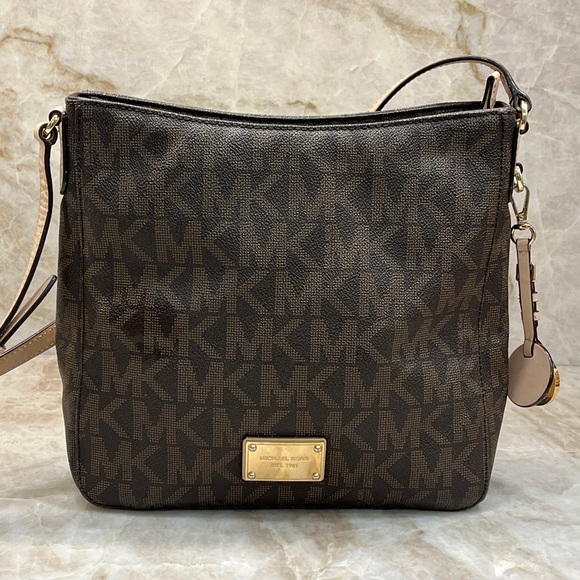 Michael Kors Handbags - Michael Kors Dark Brown Monogram Shoulder Bag